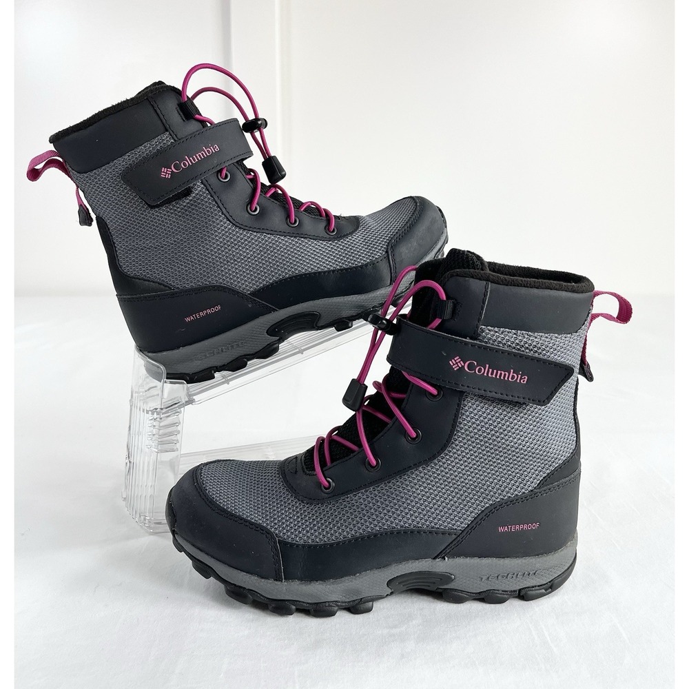 Columbia Hyper-Boreal Omni-Heat Youth 4 Waterproof Snow Boots Insulated Black